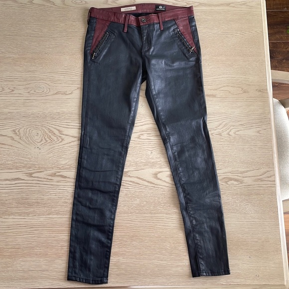 Ag Adriano Goldschmied Jeans Ag Leather Coated Jeans Poshmark
